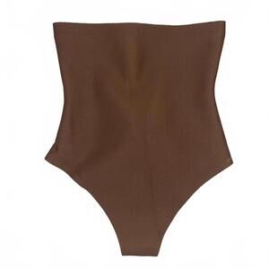 Skims Core Control High Waisted Thong Shapewear Sculpting Brown Womens L NWOT